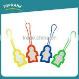 Toprank Custom Hot Sale Cute Cartoon Person Shaped Silicone Blank Luggage Tag Travel Airline Baggage Labels thumbnail-1