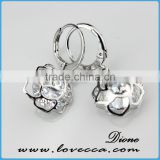 Fashion Personalized fashion big pearl earrings	,crystal bridal crystal earring
