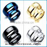 Simple Design 8mm Width Blue/gold/silver/black Wholesale Stainless Steel Ring Blanks thumbnail-1
