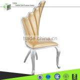 B8069 Angel Wing White Leather Recliner Dining Chair thumbnail-1