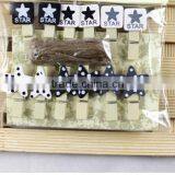 Hot Small Wooden Star Shape Peg Decoration Made in China