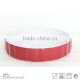 Red and White 26cm/10inch Round Embossed Bakeware