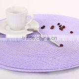 Plastic Woven Tablemat/round Purple Placemat/placemat for Dinnerware