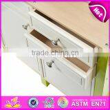 New Design Luxurious Girls Pretend Play Toys Wooden Pink Toy Kitchen W10C281 thumbnail-4