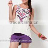 China Manufacturer Graphic Ladies' Tank Top Printed Tank Top thumbnail-1