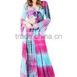 Long Skirt With Kurti and Tops for Women's Bohemian 2 Piece Crop Top High Waist Maxi Skirt Dress Set thumbnail-3