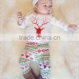 Infant and Child Boy and Girl Christmas Deer Print Two Piece Clothing Sets for 1-3 Years thumbnail-4