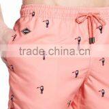 New Design Pink Toucan Swim Trunks 100% Nylon Polyester Board Shorts Printing Logo Summer Fitness Beach Shorts thumbnail-5