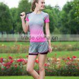 Zm10725a New Women Yoga Wear Running Workout Clothes Two-piece Outfit Shorts Fitness Yoga Wear thumbnail-3