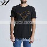 Regular Fit Horse Black Short Sleeve T-shirt for Man thumbnail-1