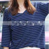 Female Striped 7 Minutes of Sleeve T-shirt thumbnail-1