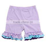 2017 Hot Sale Boutique Cotton Baby Clothes Girls Kids Solid Clolor Icing Shorts With Ruffle Shorts thumbnail-2