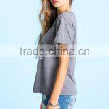 Custom Rolled Short Sleeves t Shirt Wholesale Graphic Print T-shirt Woman thumbnail-4