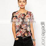 Glamorous Petite Floral Print Crop Boxy Tee thumbnail-1