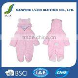 Fleece Newborn Jumpsuit Hooded thumbnail-1