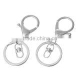 Wholesale Silver Plated Lobster Clasp Findings Simple Metal Key Chain Rings thumbnail-1