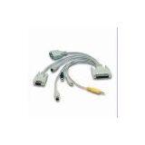 DB25M to HDB15M to HDB15F, MD6M to MD6F, DC3.5M x 1piece, DC3.5F x 2pcs Multimedia Cable thumbnail-1