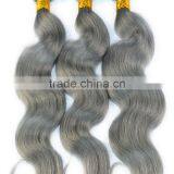 Large Stock Fast Shipping Wholesale Cheap Grey Human Hair Piece Brazilian Body Wave Gray Hair Weave thumbnail-2