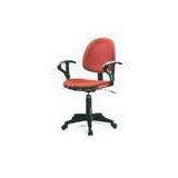 Durable Red Swivel Office Fabric Chair With Armrest DX-C605