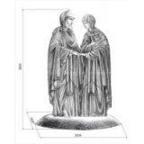 Bronze Nun Figurines, Nun Statue thumbnail-2