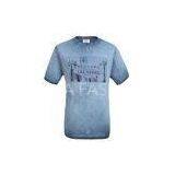 Cotton Jersey Short Sleeve Mens Tee Shirts Casual T Shirt with Dirty Wash