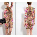 LEOPARD BANDAGE BODYCON PRINT DRESS