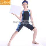 Professional Waterproof Training Swimwear Knee Suit One Piece Swimsuit for Women thumbnail-2
