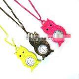 Vogue Women's Cute Owl Pendant Necklace Watch thumbnail-2