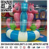 Custom Inflatable Seahorse Trampoline Indoor Ball Pool Playground With Trampoline Slide