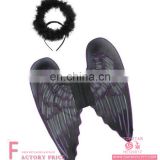 Wholesale Black Angle wing with Halo chicken wings 3 joint Pink resin angel angel wings customized new products