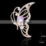 Wholesale Fashion korean crystal rhinestone butterfly brooch MB-0004
