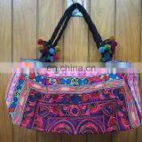 Embroidered HMONG Hill Tribe Tote Handmade Bag thumbnail-1