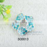 Flower Scarf Clip,Brooch Bouquet Wedding,Blue Diamond Brooch,Wedding Invitation Embellishments