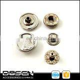 Custom Made Spring Fastening Famous Brand Logo Clothing Snaps Metal Snap Button for Denim Blazers Suit Coat Leather Jacket Bag thumbnail-2