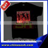 1000designs DJ Dance Light up and Down el Shirt/ Custom el Equalizer Panel /music Activated Led t Shirt