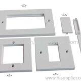 UK 86 type white brush Module face plate wall plate