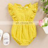 Butterfly Sleeve Baby Romper Ruffle Lace Bodysuit One Piece Jumpsuit thumbnail-3