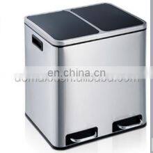 Colorful 2 or 3 Compartments Powder Coating PP Inner Metal Kitchen Compost Bin thumbnail-2