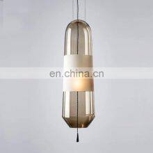 Simple Design Contemporary Dining Hanging Light Coffee Shop Modern Pendant Lighting Glass Creative LED Chandelier