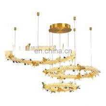 Customized Round Chandelier Hotel Bedroom Living Room Dining Room Copper Light Crystal Led Modern Luxury Chandelier thumbnail-1