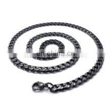 Necklace Chain Stainless Steel Metal Black Trendy Beautiful Atmosphere Stainless Steel Jewelry Chain Necklace thumbnail-1