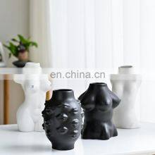 Скульптуры в нордском инс-стиле с матовым дизайном, модель человеческого тела, украшение для дома и комнаты, цветочный декоративный керамический ваз thumbnail-3