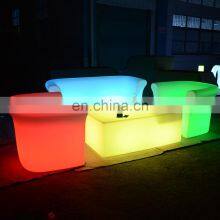 Plastic Tables and Chairs /RGBW Color Changing Led Outdoor Patio Garden Nightclub Furniture Plastic Party Tables and Chairs thumbnail-5