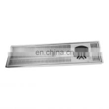 Side Spray Glass Rinser Recessed Drip Tray Brushed Stainless  with Drain