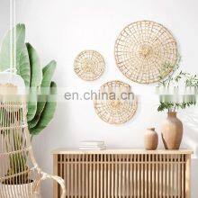 Hot Sale Decorative Set Of 3 Boho Water Hyacinth Wall Hanging Decor Wholesale Made in Vietnam thumbnail-2