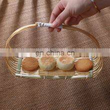 Mini Bamboo Weaving Storage Basket Bamboo Platter Tray For Decor Table thumbnail-2