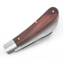 Free Sample 3cr13 Double Stainless Steel Blades Garden Outdoor Folding Grafting Knives thumbnail-5