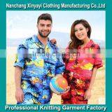 Couples Beach Hawaiian Leisure Men's and Women's 100% Cotton Short Sleeve Shirt Printing Loose Big Yards thumbnail-1