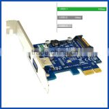 PCIe x1 to USB 3.1 converter card 2ports 10G USB 3.1 Type C USB-C Type A Port Add on Expansion Card Adapter for PC Computer