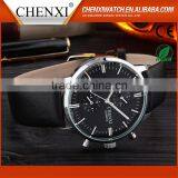 High Quality New Design Date Quartz Oem Men'S Leather Watch For Promotion thumbnail-5